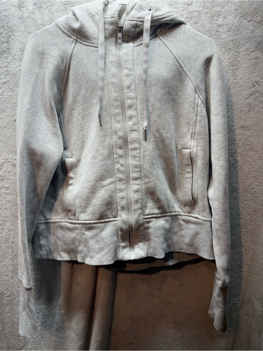 Lululemon Scuba Full Zip Hoodie Heathered Gray Size 6